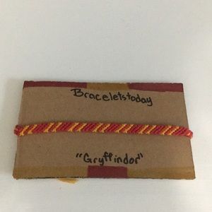 A handmade Harry Potter Gryffindor bracelet.